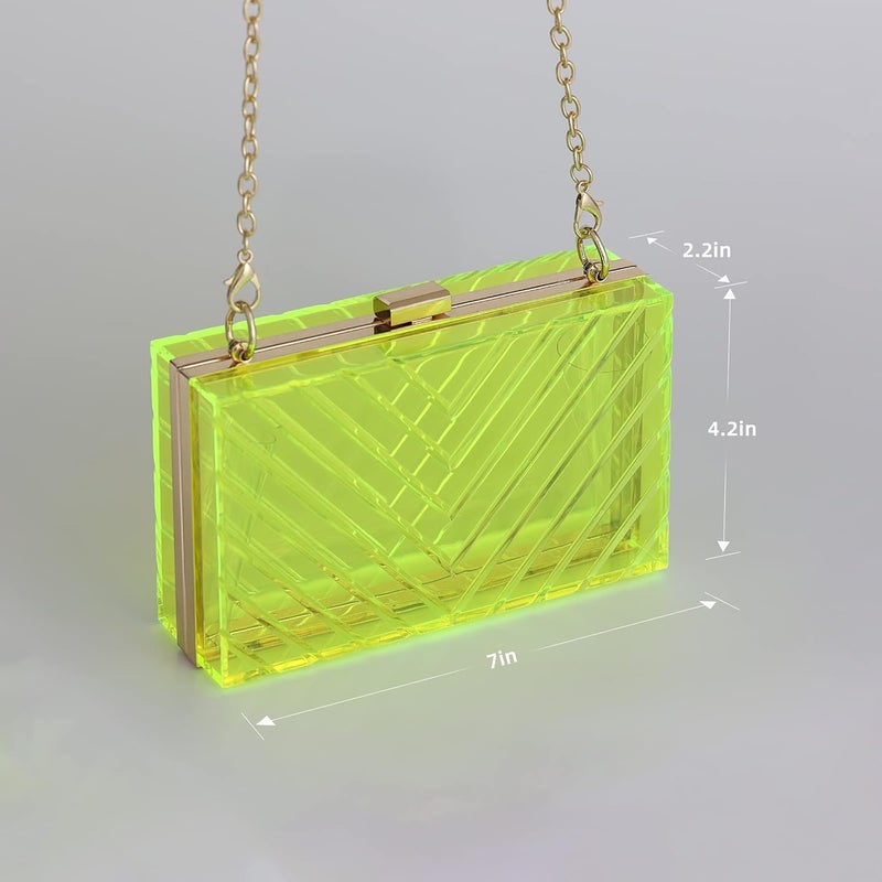 WJCD Clear Purses For Women Acrylic Clear Clutch Bag Stadium Approved - Image 2